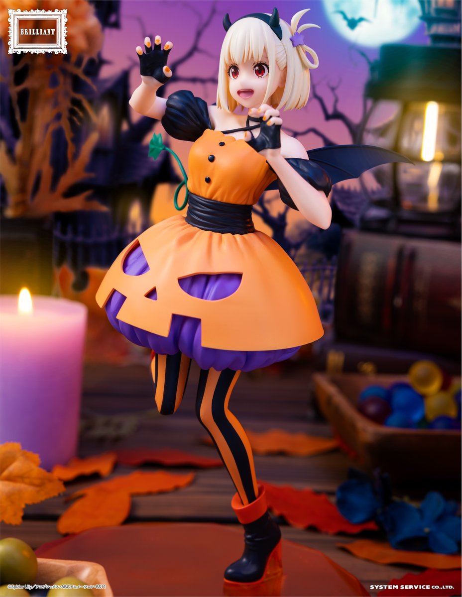 ss_maniac's tweet image. 【9月プライズ】

#リコリス・リコイル より
「錦木千束」と「井ノ上たきな」がそれぞれハロウィンVerで
9月4週よりゲームセンターに登場！

作中で身にまとっていたハロウィン衣装で
#BRILLIANT フィギュアになりました🎃

導入店舗はこちら
fans.co.jp/event/2509_rc_…

fans.co.jp/event/2509_rc_…