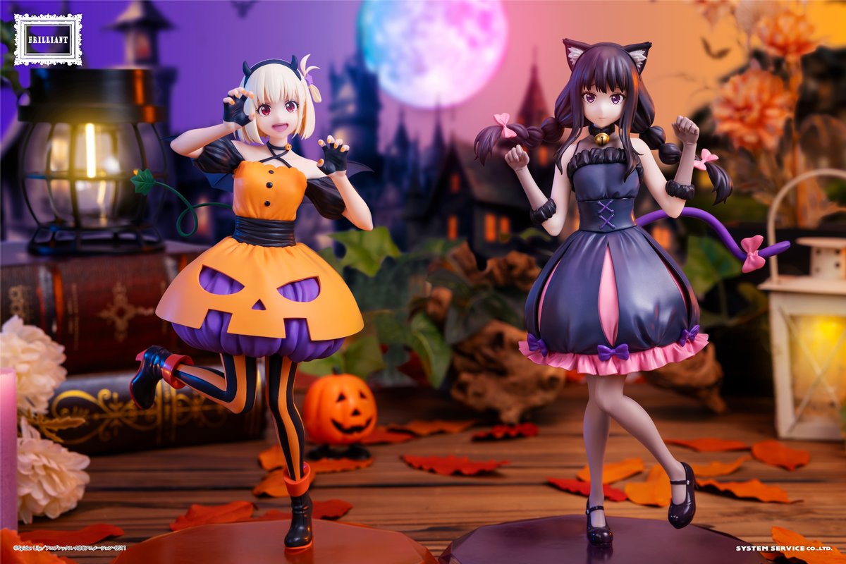 ss_maniac's tweet image. 【9月プライズ】

#リコリス・リコイル より
「錦木千束」と「井ノ上たきな」がそれぞれハロウィンVerで
9月4週よりゲームセンターに登場！

作中で身にまとっていたハロウィン衣装で
#BRILLIANT フィギュアになりました🎃

導入店舗はこちら
fans.co.jp/event/2509_rc_…

fans.co.jp/event/2509_rc_…