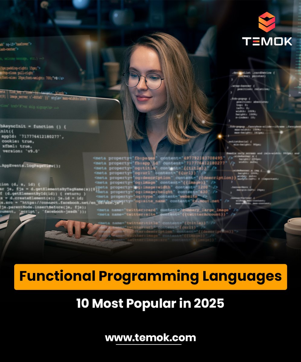 temokvoice's tweet image. Discover the most popular functional programming languages in 2025. Discover Haskell, Python, Scala, Kotlin & more with benefits, examples & uses.
bit.ly/Functional-Pro…
#FunctionalProgrammingLanguages #ProgrammingTips #LearnToCode #TechExcellence #FunctionalLanguages