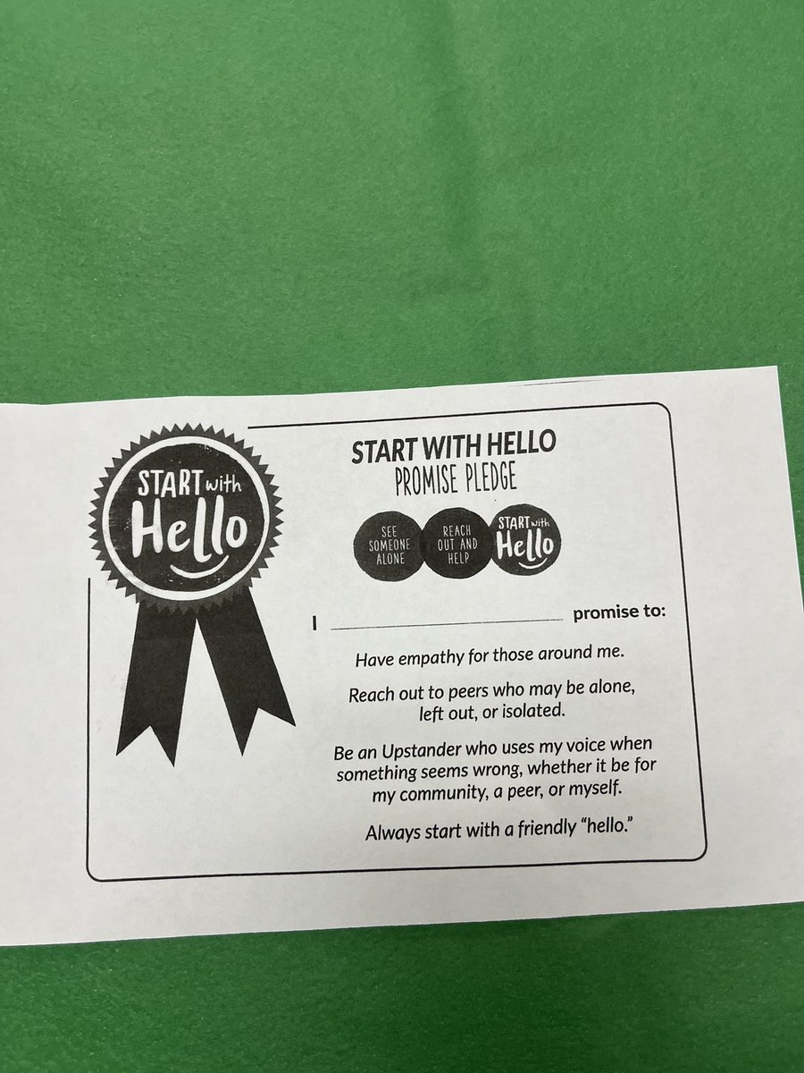 DonnaBolden10's tweet image. Leading by example! 💚 Our Principal proudly signed the #StartWithHello Promise, showing commitment to building a welcoming and inclusive school community. #HelloWeek #SayHello”@sandyhook