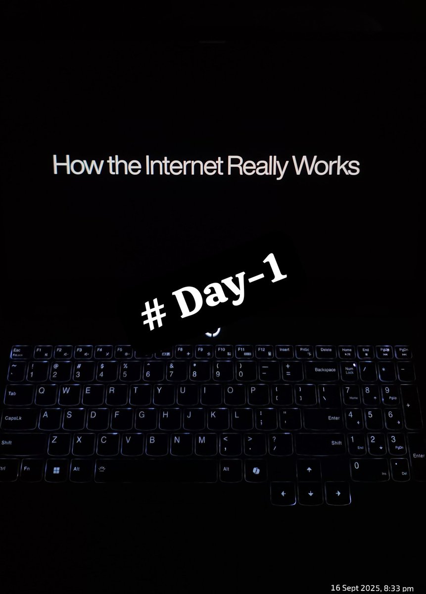 rajeshmaity07's tweet image. 🌍 Day 1 at Sheriyans Coding School

Today I covered:
🔹 Web evolution (Web 1.0 → Web 3.0)
🔹 IP &amp;amp; MAC addresses
🔹 Data transfer in packets 📦
🔹 DNS &amp;amp; ISP role ⚡

The internet looks simple, but its inner working is pure genius 💻✨

#SheriyansCodingSchool #Day1 #Cohort2_0