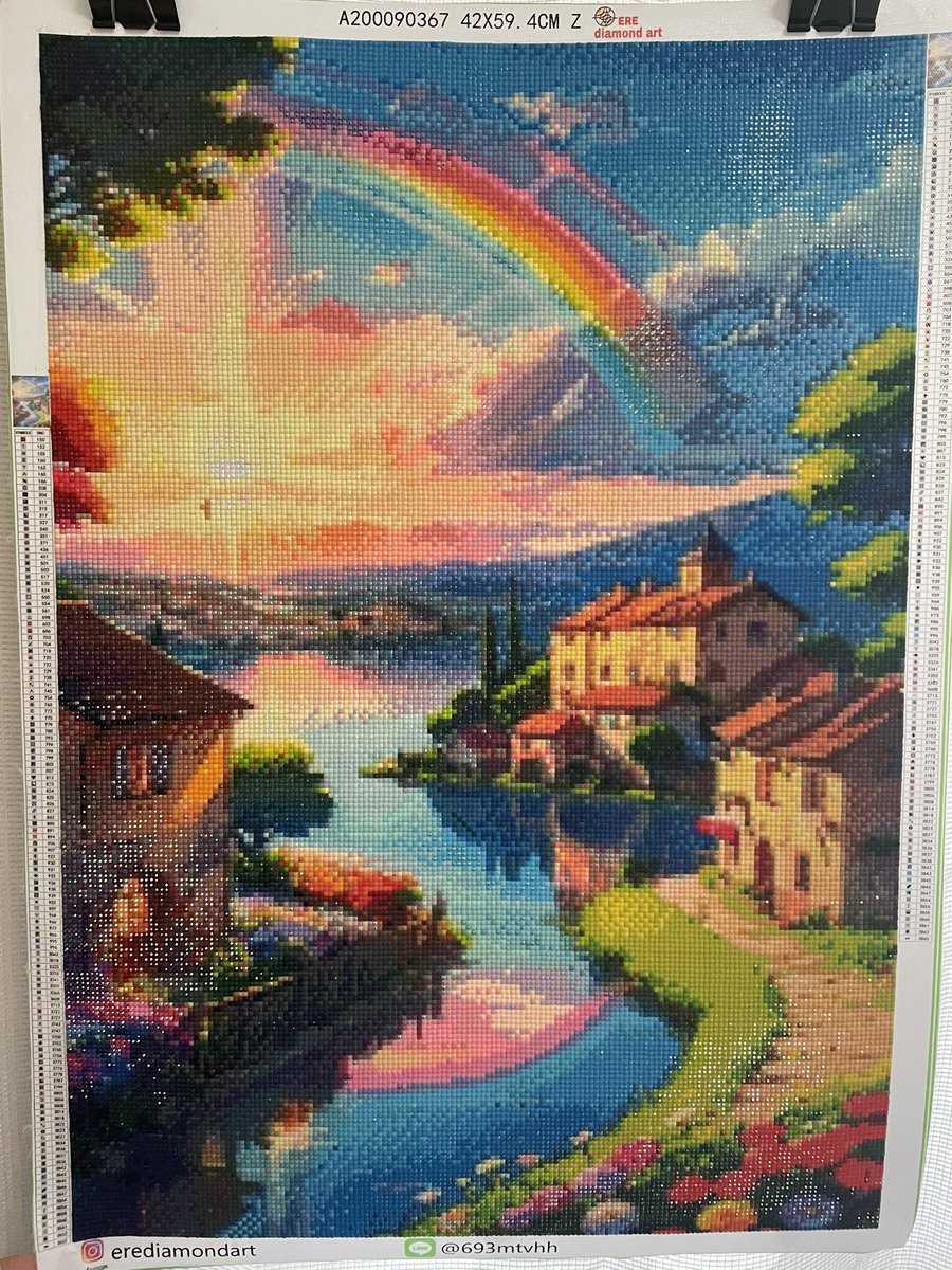Coco_An2's tweet image. #ここのダイヤモンドアートコレクション
⑫ 2025.9.18完成

Title  虹タウン
Artist  ERE diamond art
Shop BASE
Size 42×59.4
Type スクエア
Color 123

#ダイヤモンドアート
#ダイヤモンドアート好きな人と繋がりたい