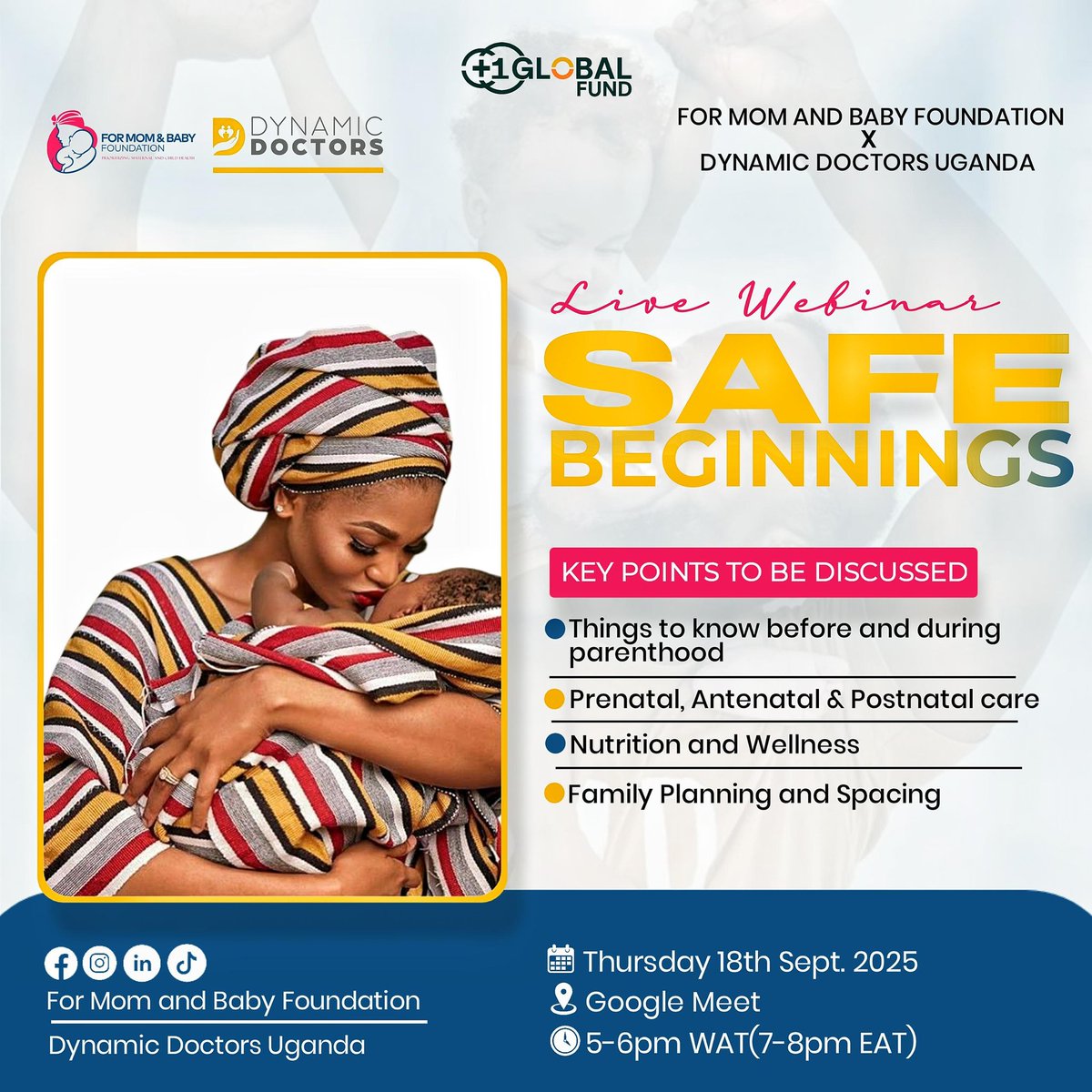 Safe Beginnings Webinar_, please take a moment to fill out the form below. 
forms.gle/912pNtLwtggpBa…

Safe Beginnings Webinar by FOMAB Foundation X DDU
Thursday, 18 Sep · 17:00–18:00
Google Meet joining info
Video call link: meet.google.com/rqh-tknp-jzf