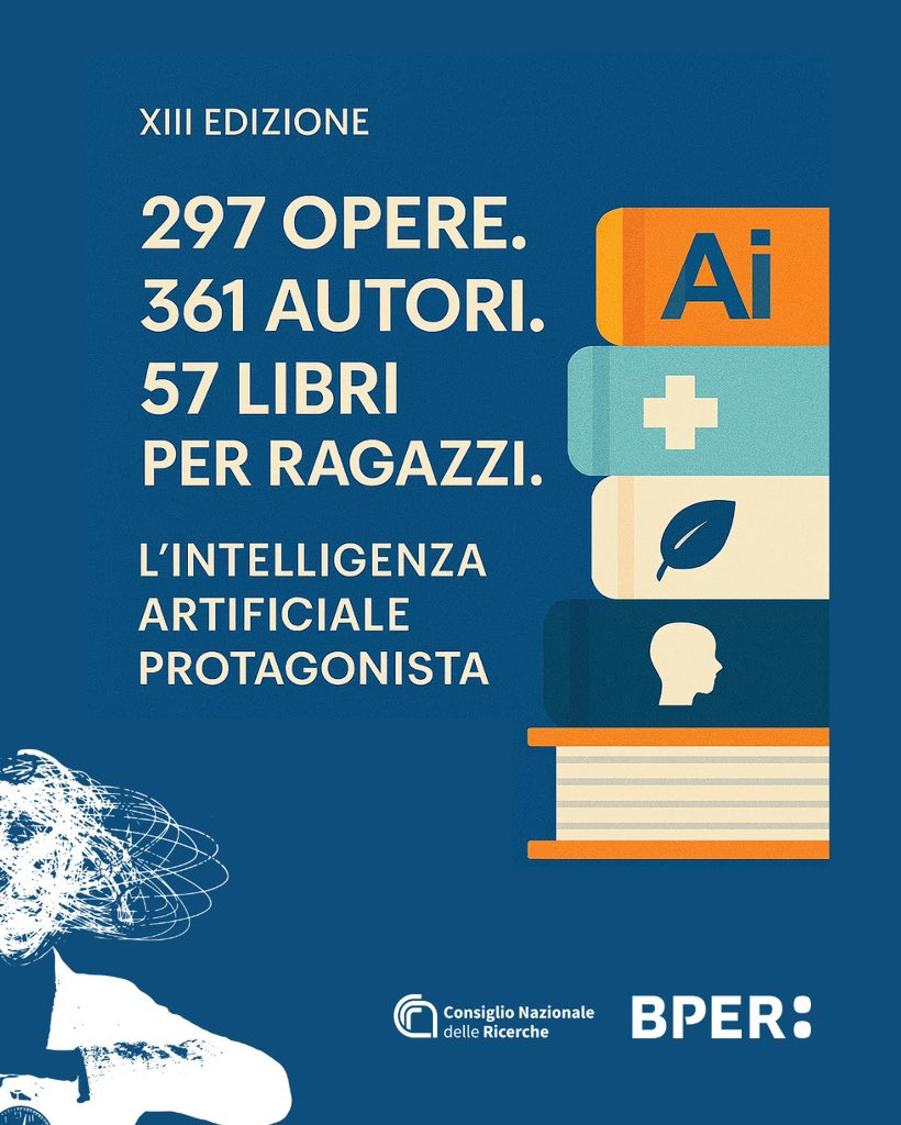 🎓 XIII Edizione del #PremioDivulgazioneScientifica 📚 297 opere candidate 👥 361 autori 👧 57 libri per ragazzi 🤖 L’intelligenza artificiale è il tema protagonista! 📅 Appuntamento il 10/12/2025 al CNR di Roma

#Scienza #AI #PremioDosi2025 <a href="/BPER_Banca/">BPER Banca</a> <a href="/CNRsocial_/">CNR Consiglio Nazionale delle Ricerche</a>