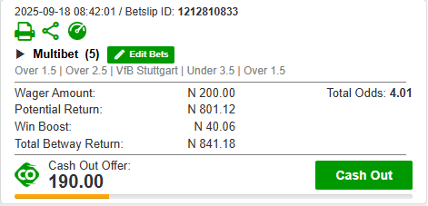 KaiserCashout's tweet photo. Chasing the easy win⚡

Total Odds: 4.01
Potential Return: ₦841.18
Booking Code: X484A0651

#betway #betwaynigeria https://t.co/FkSu1OtDue