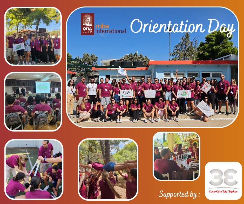 ✨Welcome to the New i-MBA Cohorts: Full-Time 28 &amp; Part-Time 28! 
On Saturday, September 13th, we launched the year with an engaging Orientation Day at Sportcamp in Loutraki.
We warmly thank Coca-Cola HBC for supporting the event.