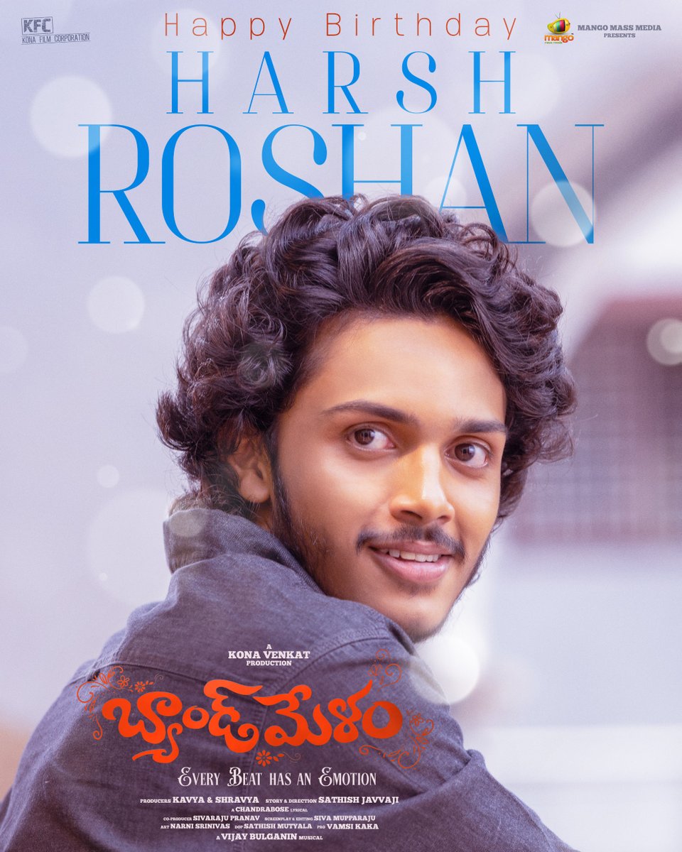 Team #BandMelam wishes a very Happy Birthday to the young and talented <a href="/HarshRoshan7/">Harsh Roshan</a> 🎂✨

His portrayal of "Yadagiri" is sure to strike a chord with the innocence and warmth he brings to the screen ❤️

#BandMelam Title Glimpse out now: youtu.be/Ah3-HhhzwHM  

<a href="/HarshRoshan7/">Harsh Roshan</a>