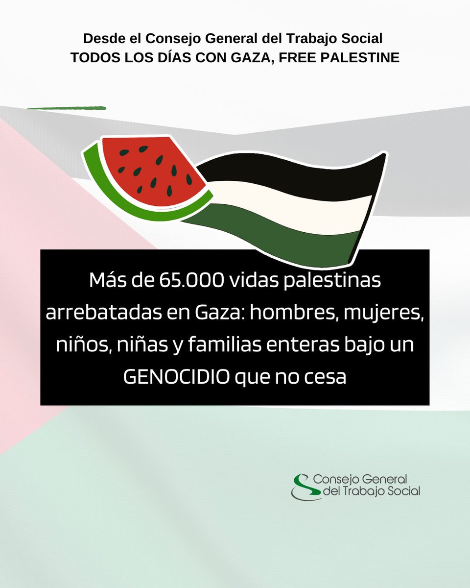 📢 Más de 65.000 vidas palestinas arrebatadas en Gaza: hombres, mujeres, niños, niñas y familias enteras bajo un GENOCIDIO que no cesa.

No podemos mirar hacia otro lado. ✊ #Todoslosdiascongaza