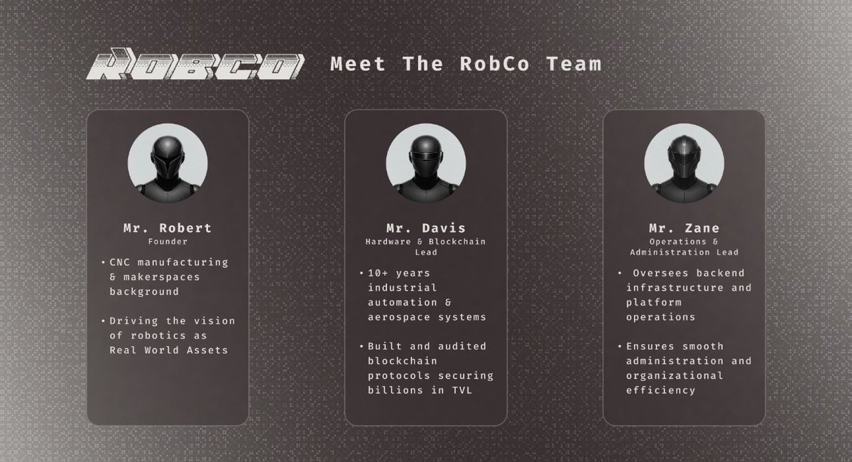 SweetPeaCrypto's tweet image. Taken position in  $ROBCO

RobCo, a project turning robots and 3D printers into on-chain, income-producing assets with real hardware, AI verification and smart contracts 

New launch - team ticking the right boxes.

CA: 0x64AB897b7Ad47dcb0d231Fa9055B92b83eF75Fe8…