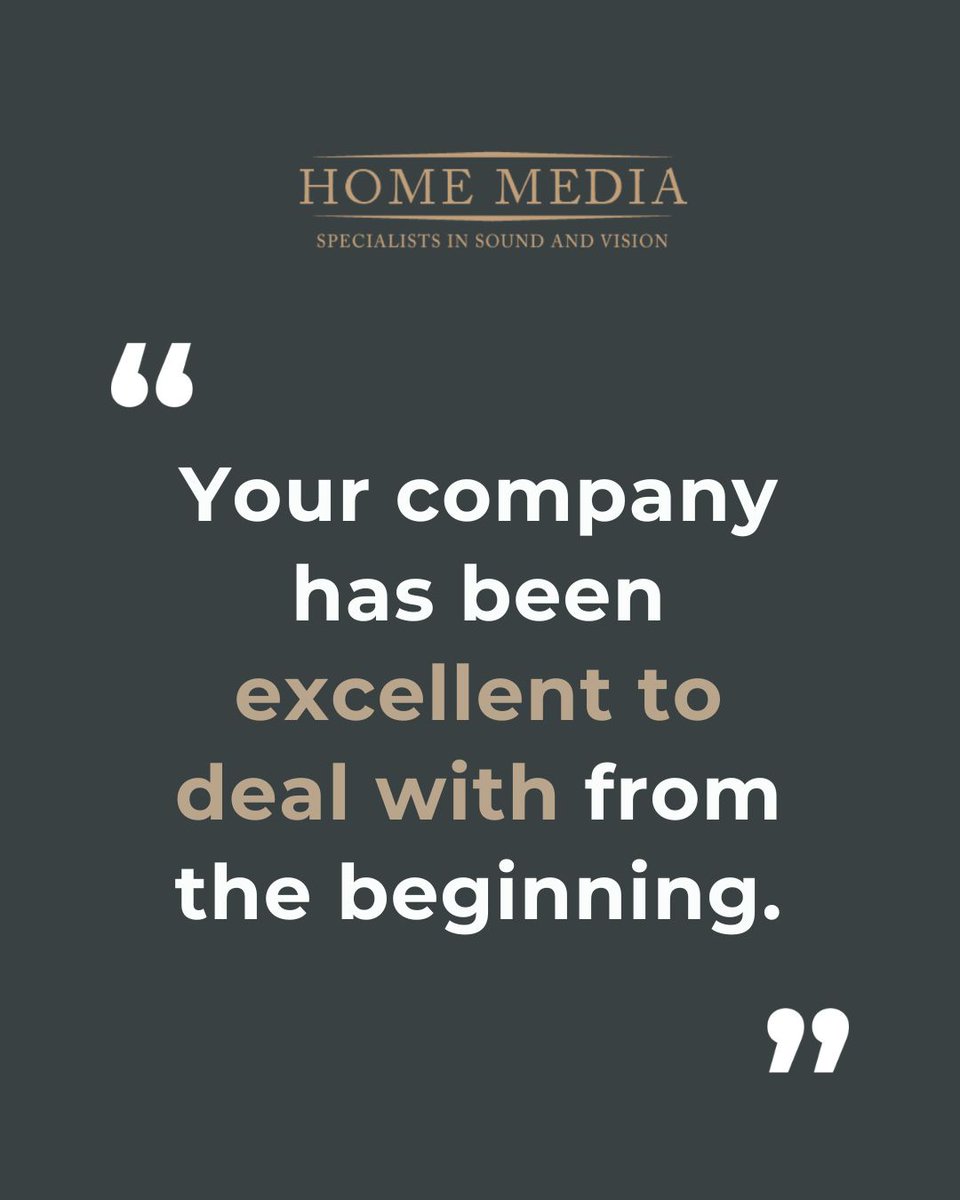 HomeMediaLtd's tweet image. We love hearing from our customers! 

It’s always our goal to make your journey with Home Media smooth, enjoyable, and tailored to your needs. 

Discover home audio excellence: ow.ly/p5gW50WVPX8

#HomeMedia #HiFi #HomeAudio #HighEndAudio #AudioLovers