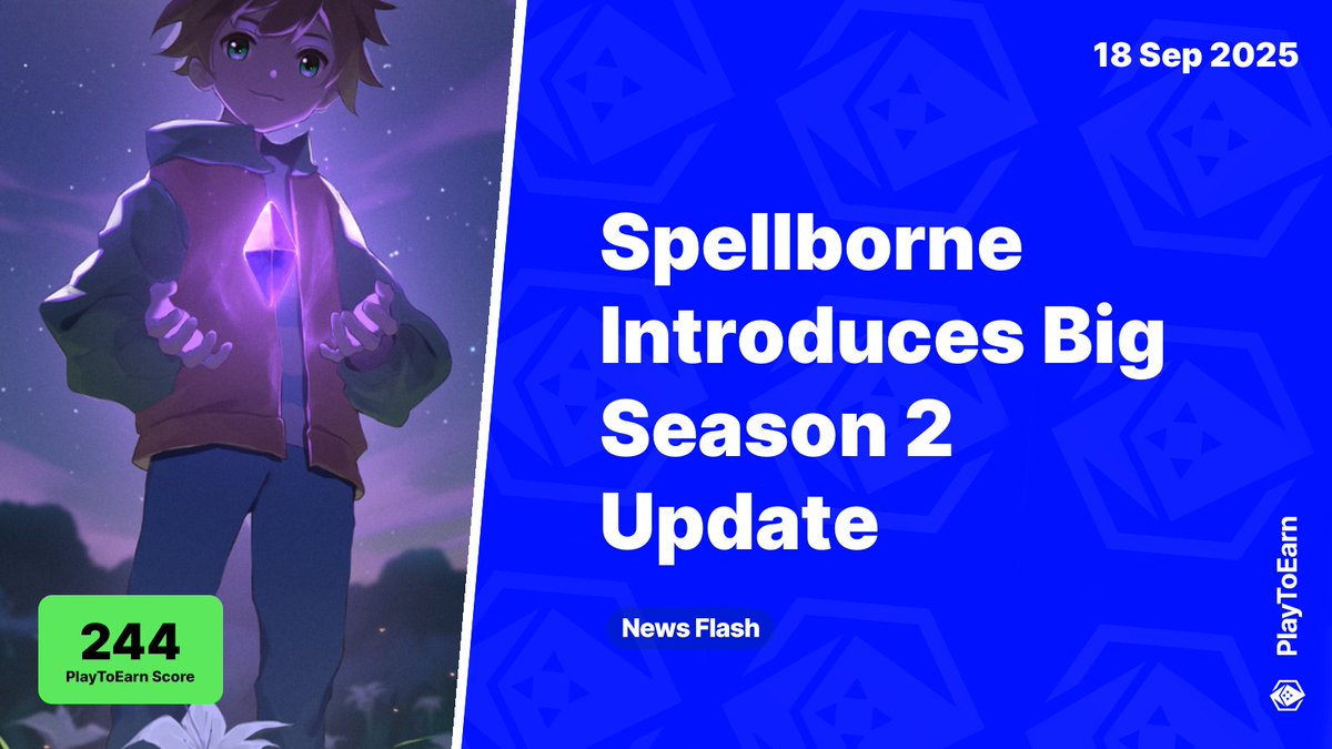 Spellborne Introduces Big Season 2 Update 🔄

PlayToEarn Score: 244 📈

💫 The latest Season 2 update to <a href="/spellbornegame/">Spellborne</a> changes how gameplay points are earned in order to reward skill-based gaming over mindless grinding

Read more 🧵