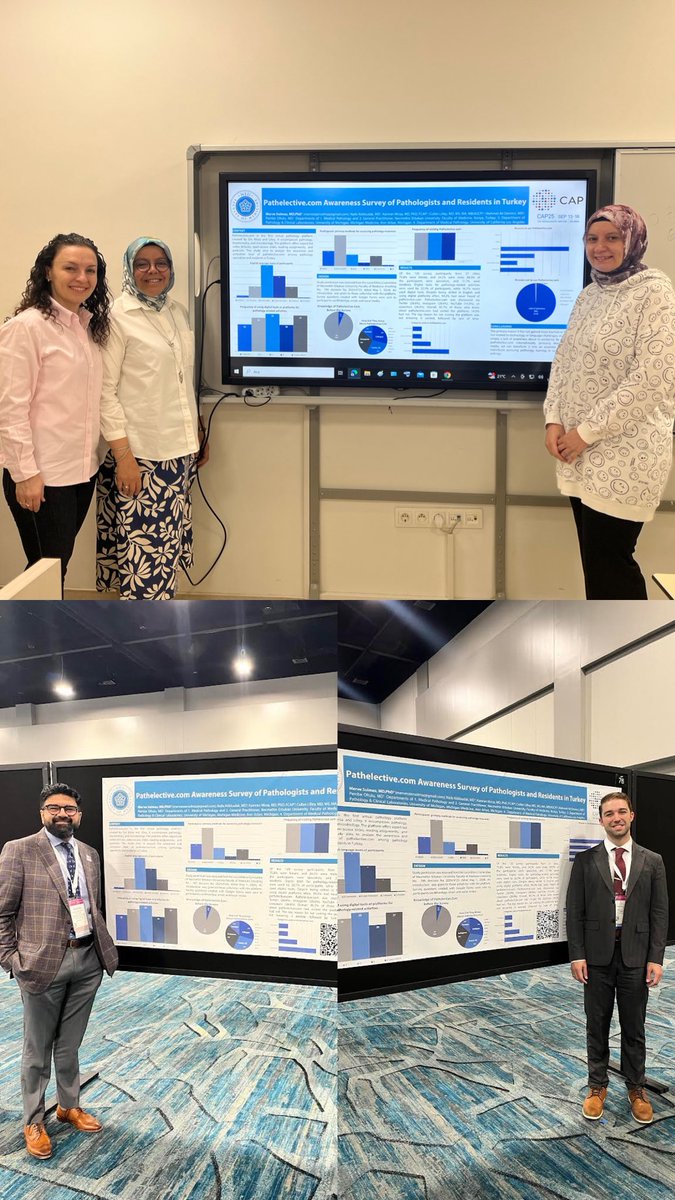 MerveSolmazMD's tweet photo. @PathElective is an exceptional platform for pathology education. We undertook a study examining its popularity in Türkiye and presented our findings at #CAP2025 express my profound appreciation to our partners @pembeoltulu, @nailiiiii , @KMirza , @cullen_lilley, @mehmetademirci0 https://t.co/nMoV3GaH2c