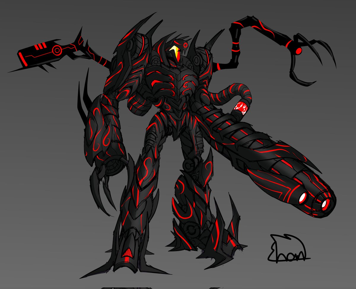 Shockwave X Malware
Two of Corey Burton's one-eyed, laser-armed mechamorphing characters rolled into one.

It's a group project now I decided 

#transformers #maccadam #ben10 #ReviveBen10 #ReviveTransformersAnimated