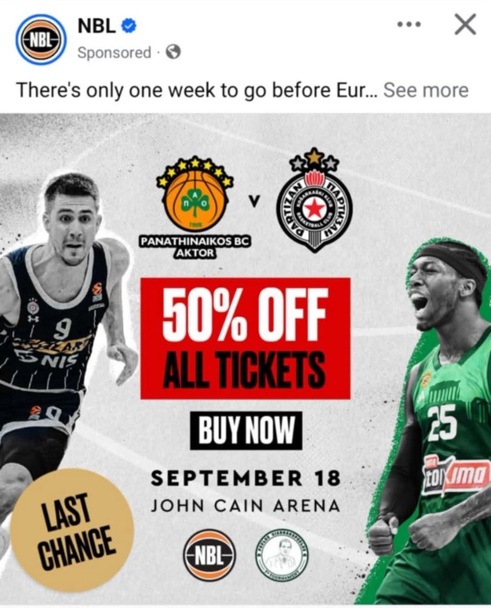 Έφτιαχναν σουβλάκια ο ρόγκα με τον Γκραντ για να βγουν τα έξοδα και δεν πρόλαβαν να προμοταρουν το ματς στους ομογενείς. Ορματε τουλάχιστον τώρα με έκπτωση -50% συνελληνες. Έχετε 1,5 ώρα ακόμα. #OlympiacosBC #paobc