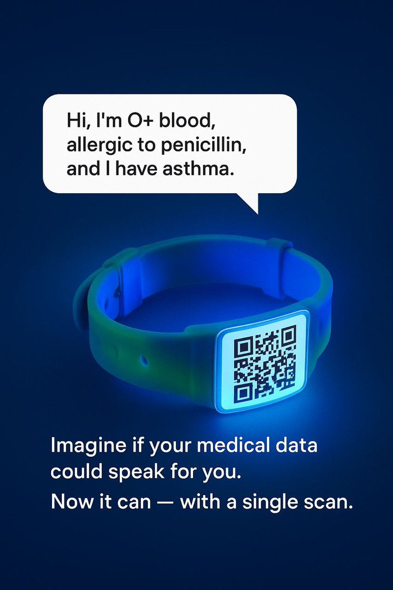 SafeLink__'s tweet photo. Imagine if your medical data could speak for you.
Now it can!_ with a single scan.
Join the waitlist today π https://t.co/8751q0TEYO
#HealthTech #EmergencyCare #SafeLink https://t.co/hgmqvuy8qy