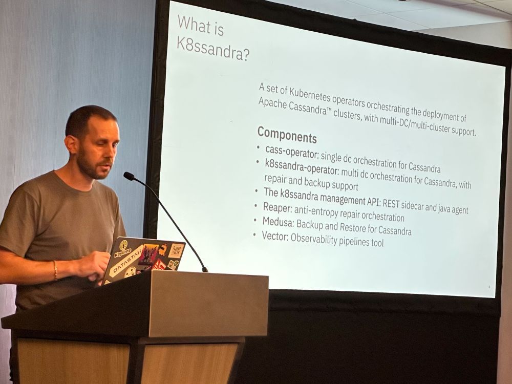 cassandra's tweet image. bsky.app/profile/cassan… 
Running Apache Cassandra in Kubernetes: hands on with K8ssandra
by Alexander Dejanovski and Michael Burman