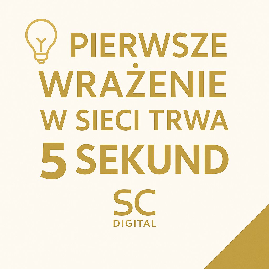 sc_digital1's tweet photo. Tip: „Pierwsze wrażenie w sieci trwa 5 sekund”
Klient, który trafi na Twoją stronę lub profil, w ciągu kilku sekund decyduje, czy zostaje, czy wychodzi.
❌ Zbyt długi opis – przewija dalej.
❌ Nieczytelne grafiki – zamyka kartę.
❌ Brak danych kontaktowych – szuka konkurencji. https://t.co/PV6SFdsdzA