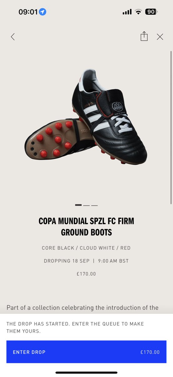 Complete con! 
Obviously influencers get priority on these entered moment they dropped. 
No sizes from 6.5 to 10.5 
No point if <a href="/adidasfootball/">adidas Football</a> <a href="/adidas/">adidas</a> <a href="/adidasoriginals/">adidas Originals</a> <a href="/adidasUK/">adidas UK</a> 
Disappointed.
Allowing those to profit from others