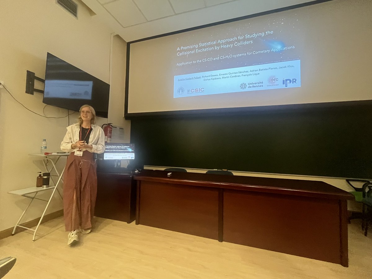 IFF_CSIC (@iff_csic) on Twitter photo Seguimos con Amélie Godard Palluet del <a href="/intaespana/">INTA</a> <a href="/C_Astrobiologia/">Centro Astrobiología</a> <a href="/CSIC/">CSIC</a> <a href="/RennesUniv/">Université de Rennes</a> <a href="/UnivRennes_2/">Université Rennes 2</a> que hablará de un Promising Statistical Approach to study collisional excitation by heavy colliders: CS-CO and CS-H2O for Cometary Applications #SECSMol #CampusSerrano Seguimos con Amélie Godard Palluet del <a href="/intaespana/">INTA</a> <a href="/C_Astrobiologia/">Centro Astrobiología</a> <a href="/CSIC/">CSIC</a> <a href="/RennesUniv/">Université de Rennes</a> <a href="/UnivRennes_2/">Université Rennes 2</a> que hablará de un Promising Statistical Approach to study collisional excitation by heavy colliders: CS-CO and CS-H2O for Cometary Applications #SECSMol #CampusSerrano