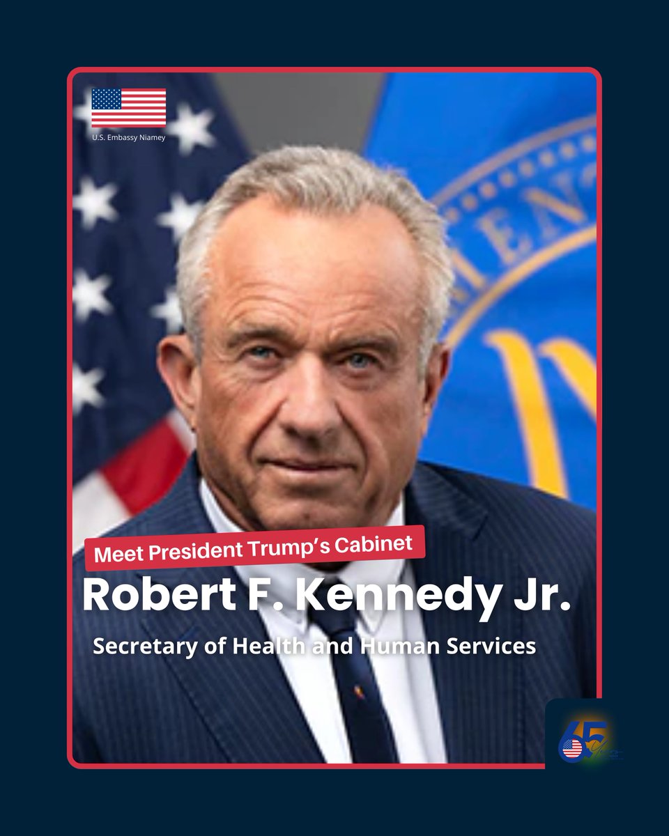 🇺🇸 Meet President Trump’s Cabinet: Robert F. Kennedy Jr., Secretary of Health and Human Services! 🏥🌿

Robert F. Kennedy Jr., a renowned environmental attorney and activist, now serves as the U.S. Secretary of Health and Human Services, bringing nearly four decades of advocacy