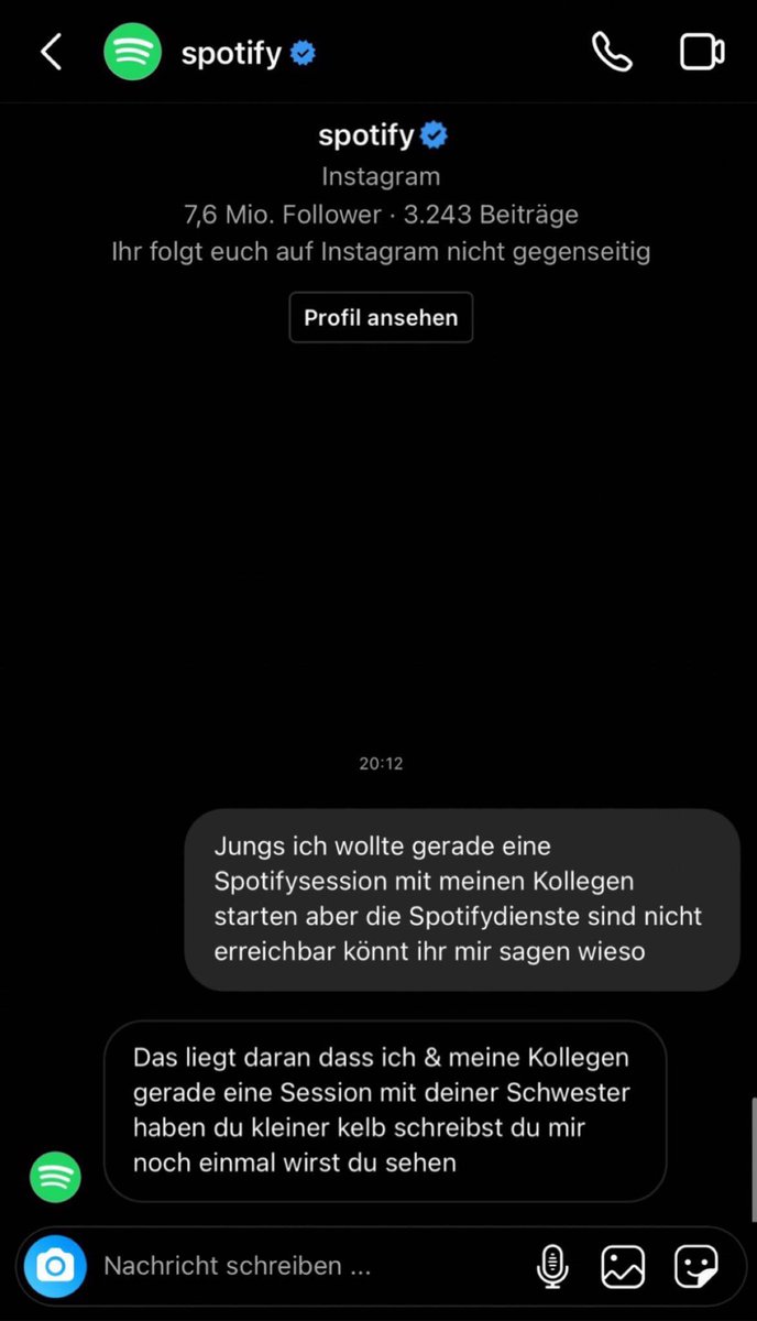 fallruckziehr's tweet photo. Ich kontaktiere nie wieder den Spotify Support https://t.co/nTPcsqv4Y9