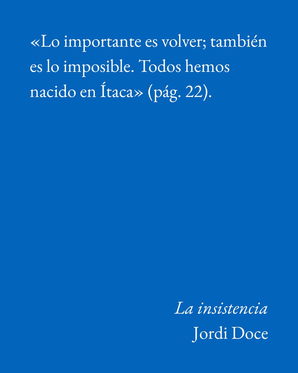 PreTextosLibros's tweet image. #yaenlibrerías, #novedadpretextos. 📚 «La insistencia», la nueva obra de Jordi Doce, ¡en nuestra colección de Textos y Pre-Textos! 🪶

ℹ️ Es posible leer un extracto mayor de esta obra en: pre-textos.com/producto/la-in…