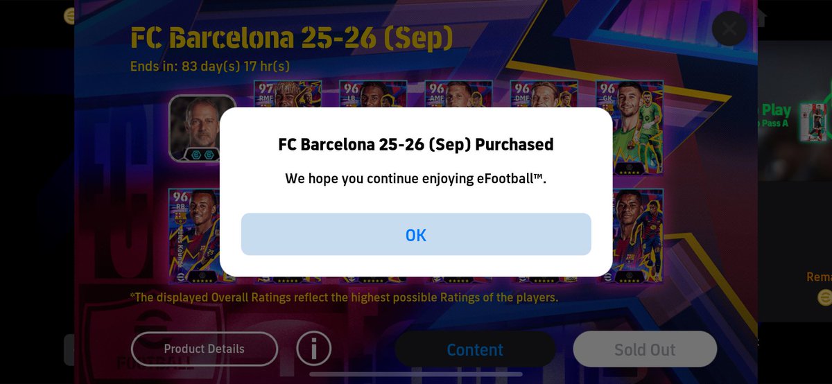 First player in Africa to purchase the Barcelona pack #eFootball2025 #eFootballHUB #efootballmobile