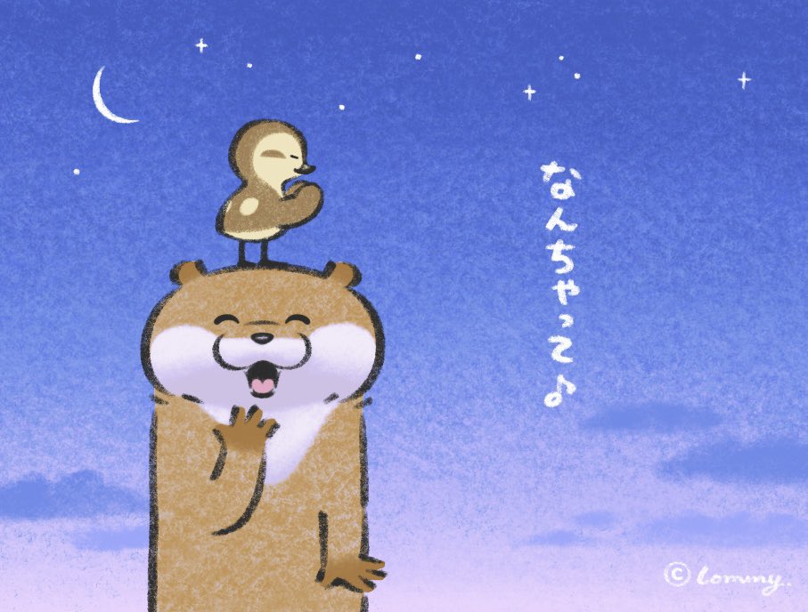 お星さまも降り立ったの💫
#カワウソ