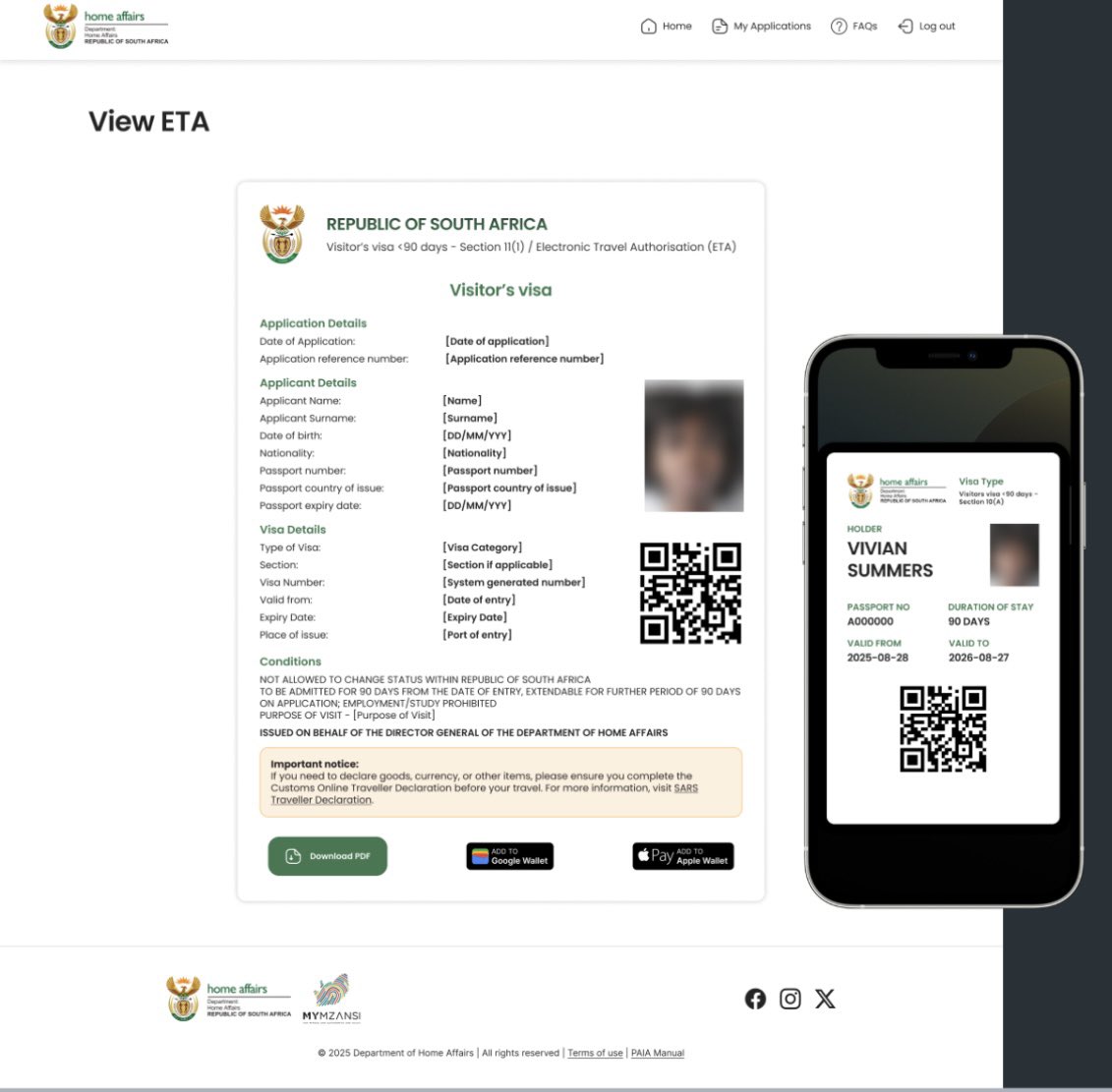 Leon_Schreib's tweet image. Home Affairs is building the future. Our Electronic Travel Authorisation digitalises and automates visas through machine learning, eliminating inefficiency that deters tourism while supercharging security. User acceptance testing end Sept, go-live for G20 attendees by mid Oct! 🇿🇦