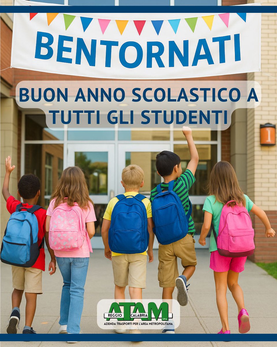 AtamRc's tweet image. Oggi non riparte solo la #scuola, ma un viaggio fatto di scoperte, amicizie ed emozioni.
Dal quotidiano casa–scuola, al rientro pieno di racconti , siamo con voi fermata dopo fermata, perché crediamo che il sapere sia la meta più importante da raggiungere.
Buon #annoscolastico.