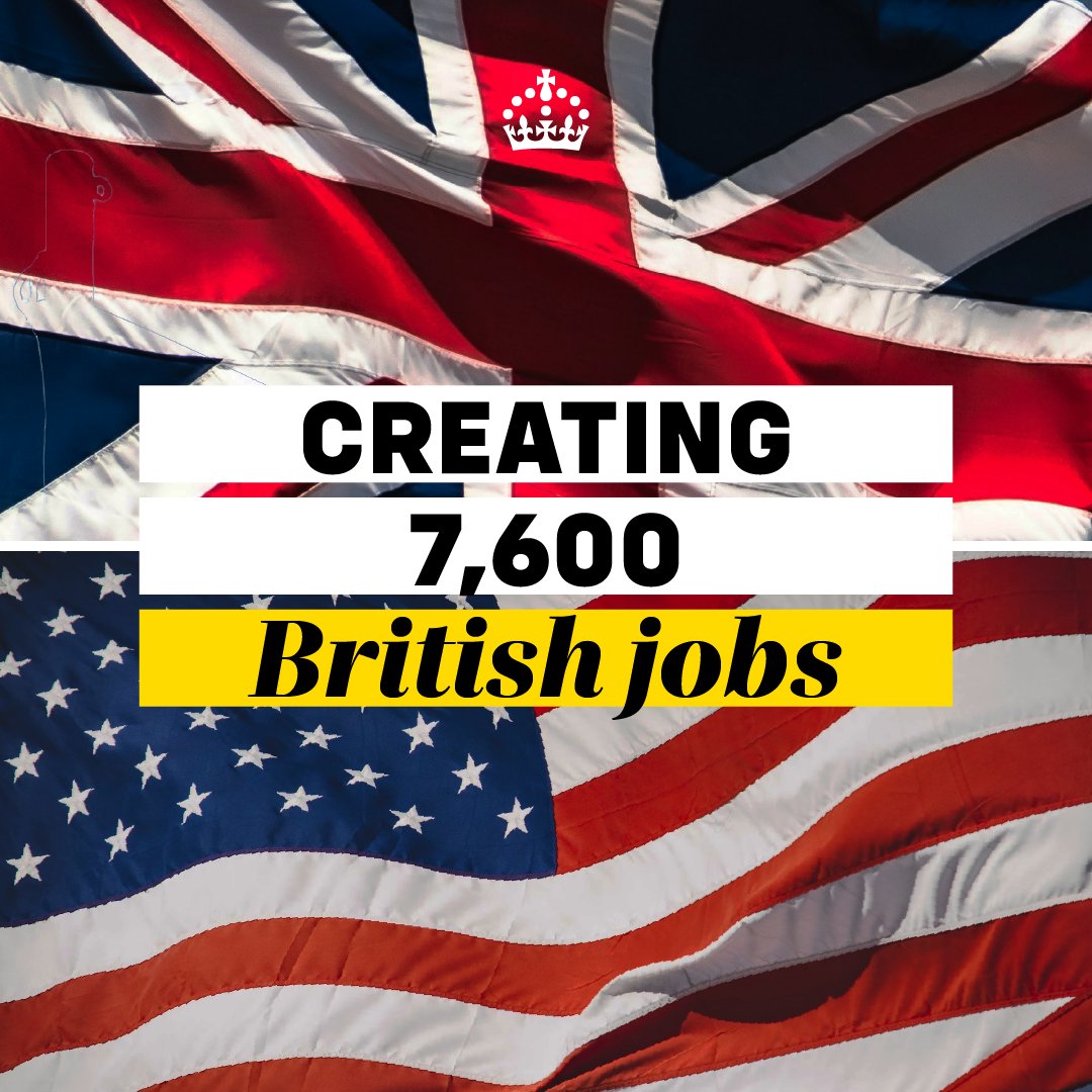 UK Prime Minister (@10downingstreet) on Twitter photo Our relationship with the US is delivering for British people.
We have secured a record-breaking £150 billion of investment commitments from US companies.
Creating 7,600 jobs, driving growth, and delivering opportunity for working people. Our relationship with the US is delivering for British people.
We have secured a record-breaking £150 billion of investment commitments from US companies.
Creating 7,600 jobs, driving growth, and delivering opportunity for working people.
