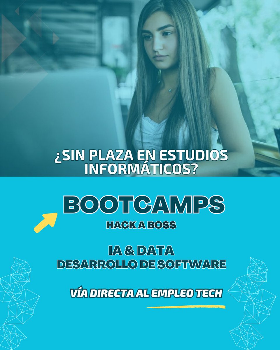 🚀El sector Tech está lleno de vacantes sin cubrir, y a la vez no hay suficientes plazas en estudios informáticos. 💥Por eso, los Bootcamps son la vía directa al empleo digital. ⬇️⬇️<a href="/hackaboss_/">HACK A BOSS</a> 
+INFO:aprendemas.com/es/blog/mundo-…