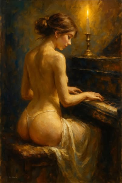 Ko sem se učil klavir, sem velikokrat takole sanjal svojo učiteljico...