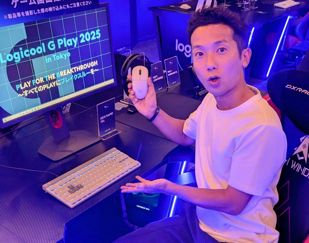 gaming_pc_paddy's tweet image. 🎮 Logicool G PLAY 2025 🎮
⌨G515 RAPID TKL
🖱PRO X SUPERLIGHT 2c
最速で体験してきました！
✅ 初のロープロラピトリ😆
✅ 大人気マウスがコンパクトに
後日レビュー動画投稿するよ!
#PR #LogicoolGPLAY2025