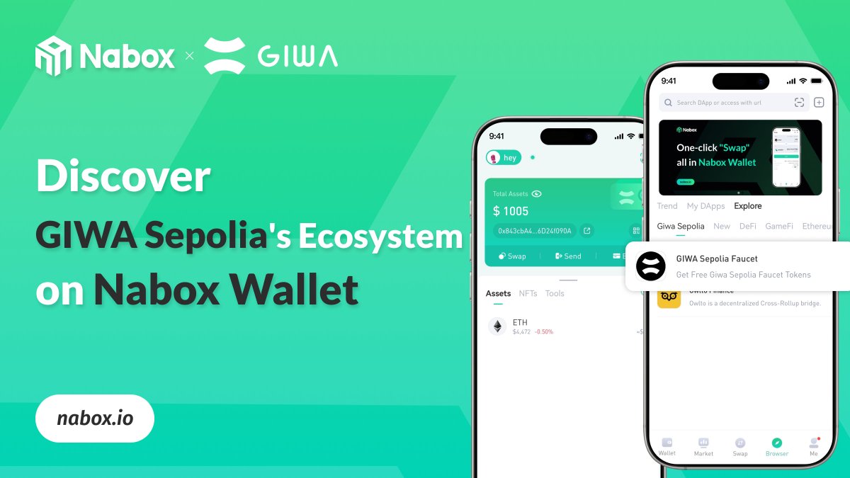 naboxwallet's tweet image. 🆕 Giwa Sepolia 테스트넷이 이제 Nabox Wallet에서 공개되었습니다!
🚀 Giwa Sepolia Testnet is now live on Nabox! #GIWA @upbitglobal

✨ One-click wallet creation
✨ Claim free $ETH faucet tokens in seconds
✨ Explore and interact with the ecosystem #dApps

All-in-one, all in…