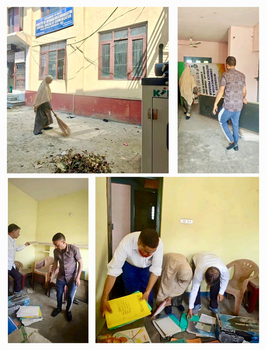 #Swachhotsav 
As part of #SwachhataHiSeva2025, CBC's Srinagar based Field Offices conducted a Shramdaan activity to clean the office premises &amp; surroundings. 

#SHS2025 <a href="/MIB_India/">Ministry of Information and Broadcasting</a> <a href="/CBC_MIB/">Central Bureau of Communication (CBC)</a> <a href="/PIB_India/">PIB India</a> <a href="/CBCJammuKashmir/">Central Bureau of Communication,Jammu</a> <a href="/CBCAnantnag/">Central Bureau of Communication,Anantnag(J&K)</a>