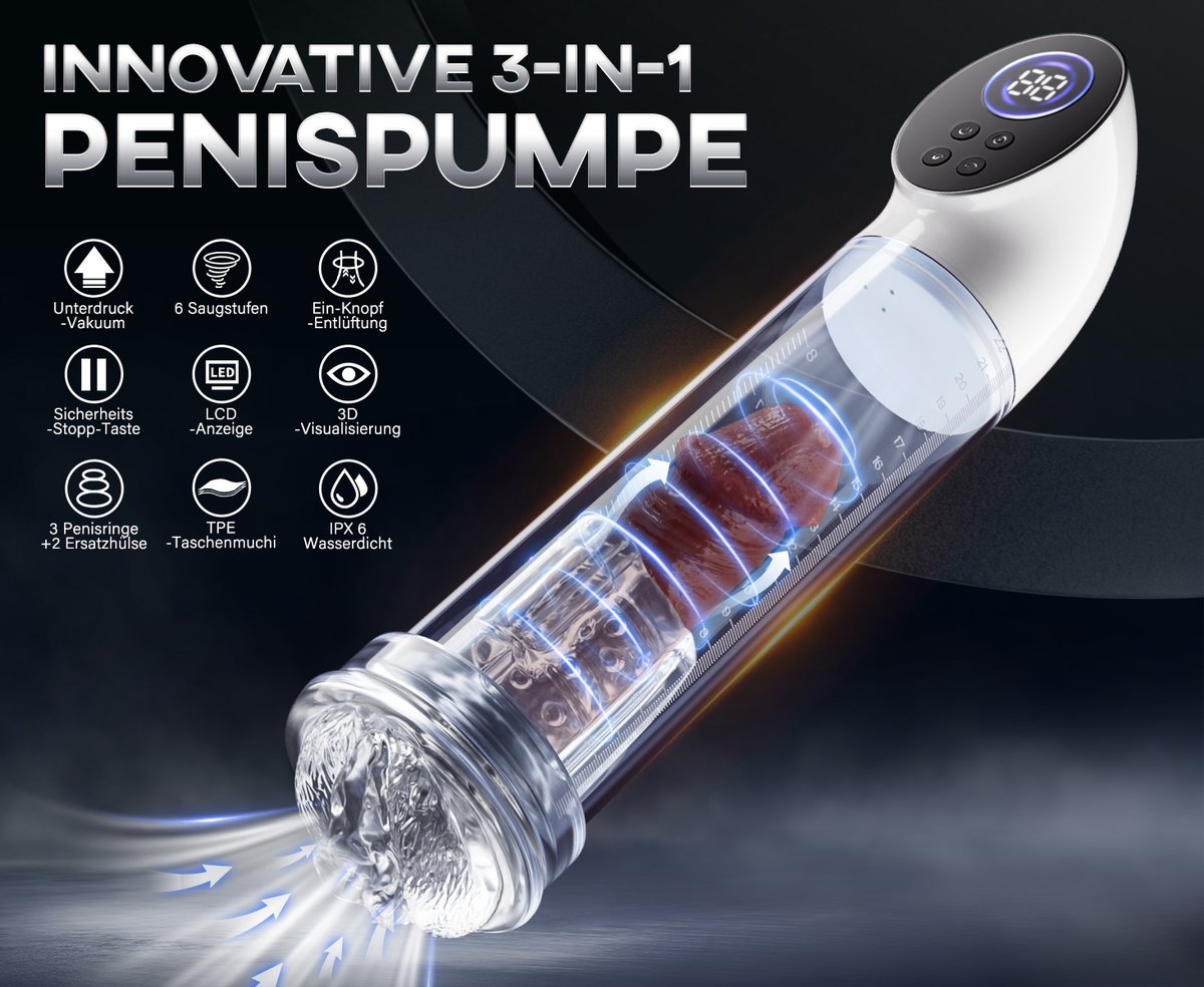 Das Bild ist zu 80 % fertig, am Montag sollte der Test möglich sein.
#sexstoy #sexspielzeug #penis #penispumpe