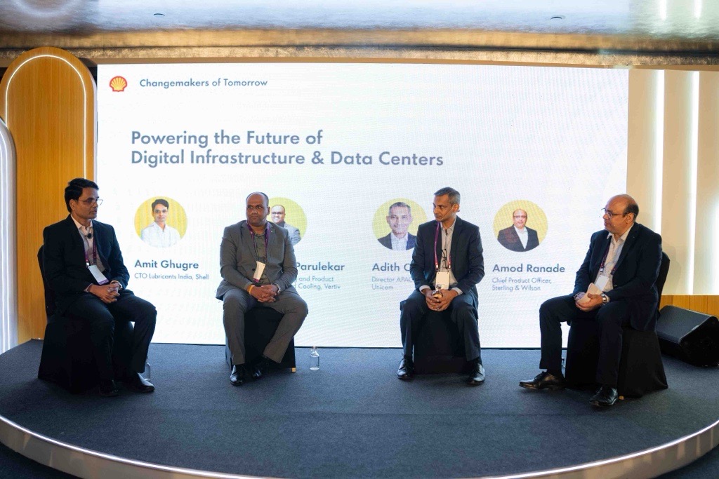 At the “Powering the Future of Digital Infrastructure &amp; Data Centers” panel at #ChangemakersOfTomorrow2025, Amit Ghugre, CTO, Lubricants, Shell India, joined leaders from Vertiv &amp; Unicom to spotlight innovations in smart data centers, highlighting Shell’s advanced liquid cooling