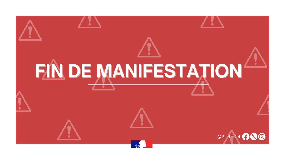 Image de Préfète de la Dordogne - ✅ Fin de la manifestation à Périgueux
La manifestation déclarée ce matin s’est déroulée sans inciden