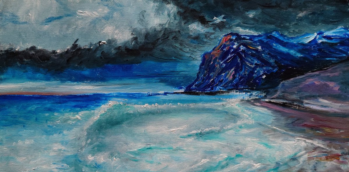 nightly_moth's tweet image. Seen the Arrow on the Doorpost
—
New painting. 2025.