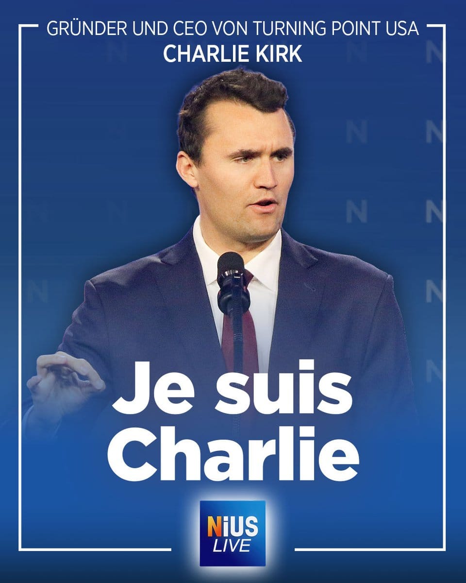 Dem kann ich mich nur anschließen. 

Ruhe in Frieden
(R.IP.)
Charlie Kirk 

Der Familie, insbesondere Frau und Kindern sowie allen Freunden und nahestehenden mein herzliches Beileid.
