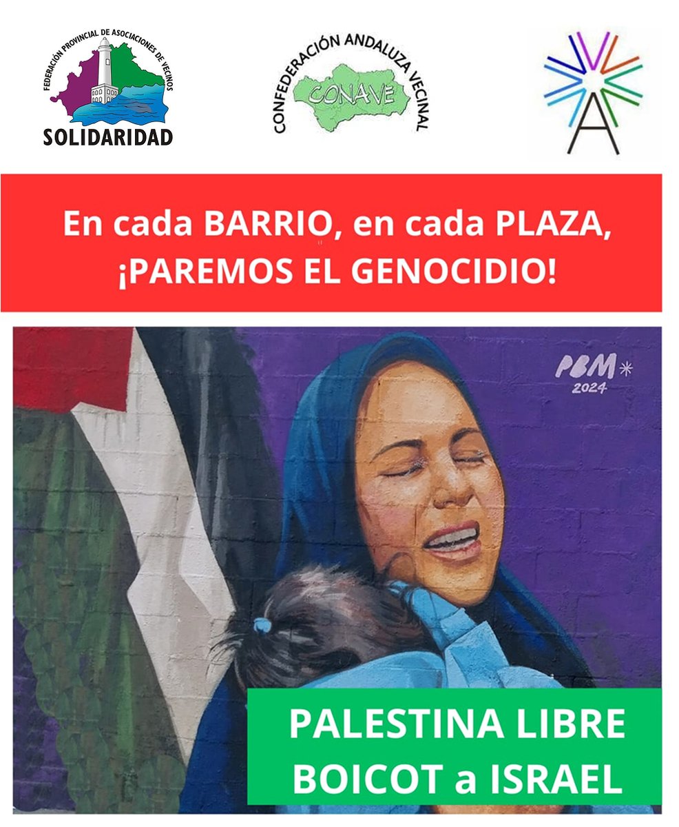 La CEAV une las voces de más 3000 asociaciones vecinales de España para clamar por el alto del genocidio en Gaza. No se puede consentir tanto dolor y tanto sufrimiento sin hacer nada. Desde <a href="/fedsolidaridad/">Federación Solidaridad</a> animamos a todos los vecinos y vecinas a sumarse.