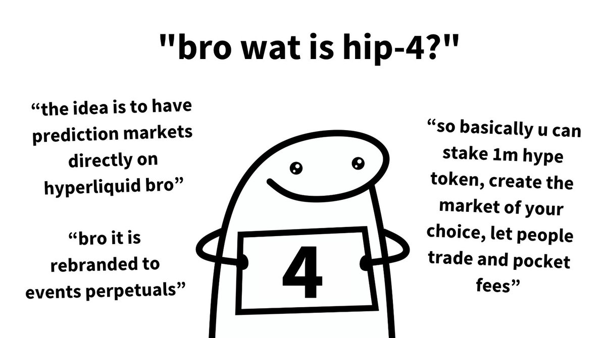 0xNairolf's tweet image. "bro wat is hip4?"

An explanation of HIP-4, in (very) simple terms. 🧵