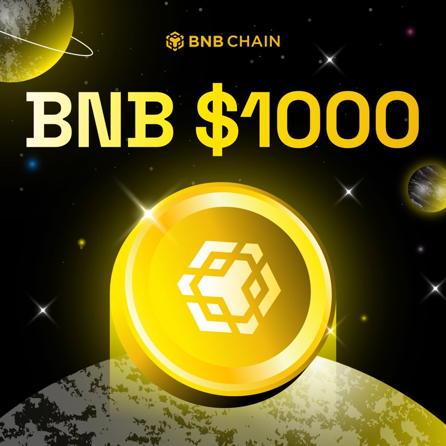 this1stlove's tweet photo. 🚀 BNB冲破1000美元大关！
八年辉煌，传奇仍在继续！🎊
Build N Build #BNB #Binance

立即注册 👉 https://t.co/TFPmfXN90W https://t.co/a56MyCJqda