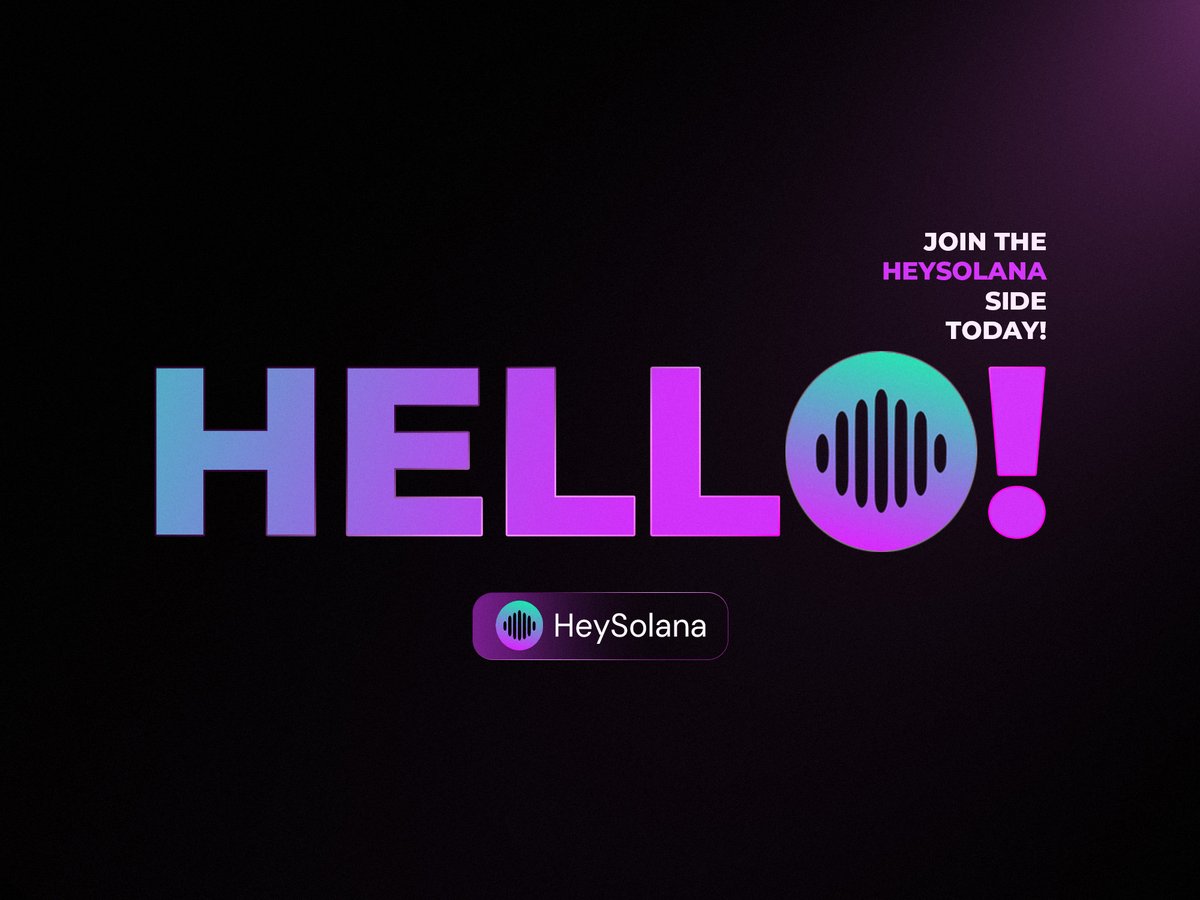 Not financial advice… but maybe talk to your wallet more.

Oh wait, your wallet doesn’t listen!? 😮

Time to switch to HeySolana 🎙️

GM ☕