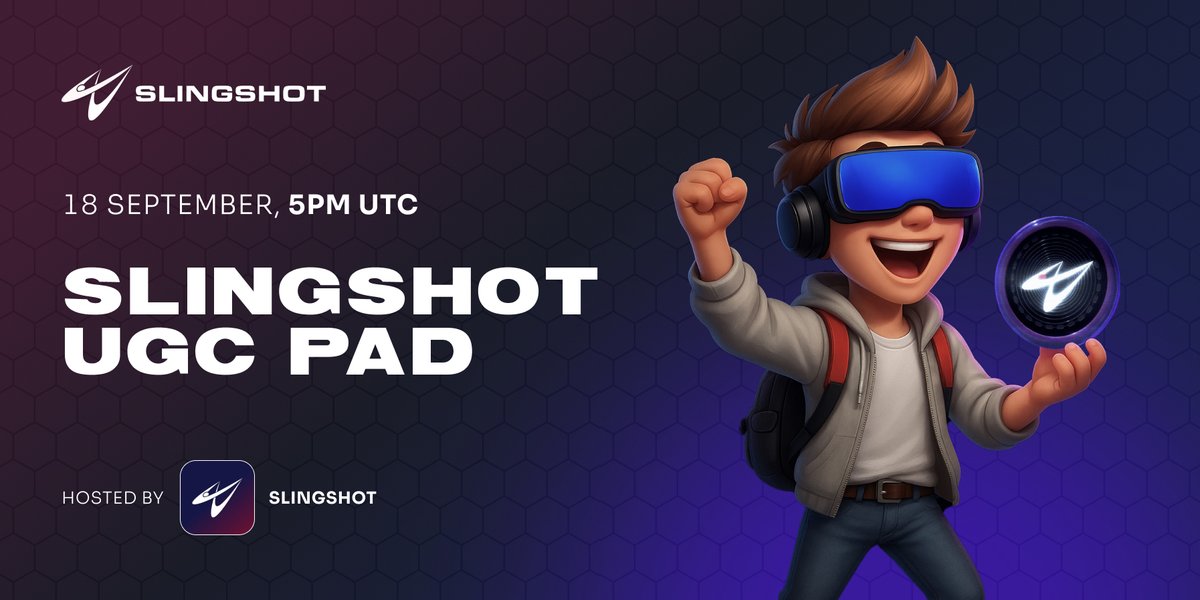 Slingshot X Space is LIVE today!🎙️ 

Join us to celebrate the start of a new round of voting and stay up to date with the latest news!

🗓️ When: September 18th, Thursday
⏰ Time: 5PM UTC 
📍 Where: x.com/i/spaces/1BdxY…

Set your reminders 🔥