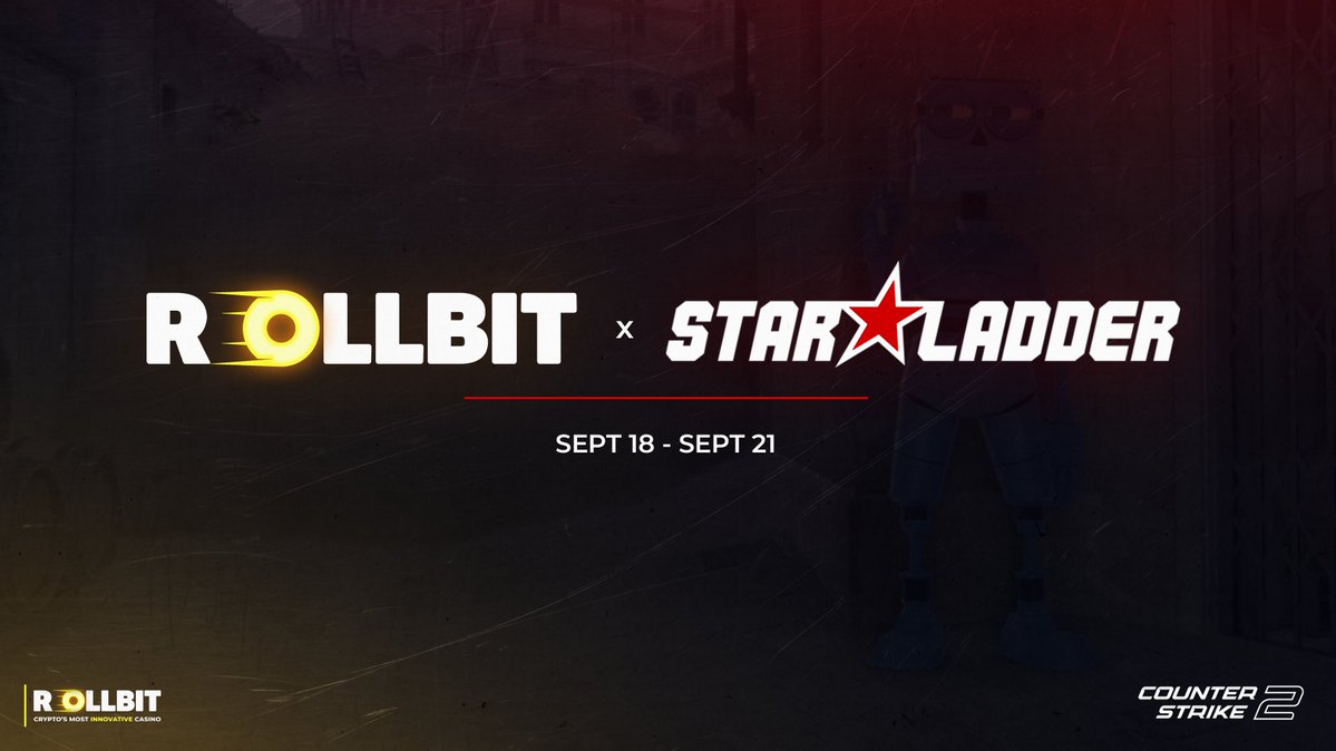 We are excited to announce that Rollbit is sponsoring the CS2 StarLadder StarSeries tournament!

Tune into the action September 18-21 to see which team takes home the $200,000 first place prize!

📺Watch it live: kick.com/starladder1

#Rollbit | #Starladder