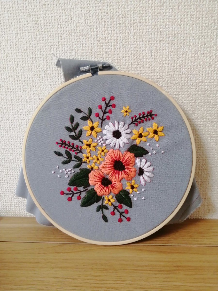 刺繍ふたつめ。楽しい！楽しい！