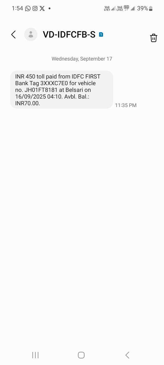 RamashishRSS's tweet image. मेरे fastag से belsari toll plaza पर 450₹ कट गया है जबकि मेरी गाड़ी उस समय संघ कार्यालय,लंका वाराणसी पर थी।इस विषय को संज्ञान में लेते हुए मा.  @nitin_gadkari जी अनुरोध है कि मेरा पैसा मेरे खाते में आ जाए और ऐसी त्रुटि किसी और नागरिक के साथ न हो ऐसा सुनिश्चित भी करें
9450530732