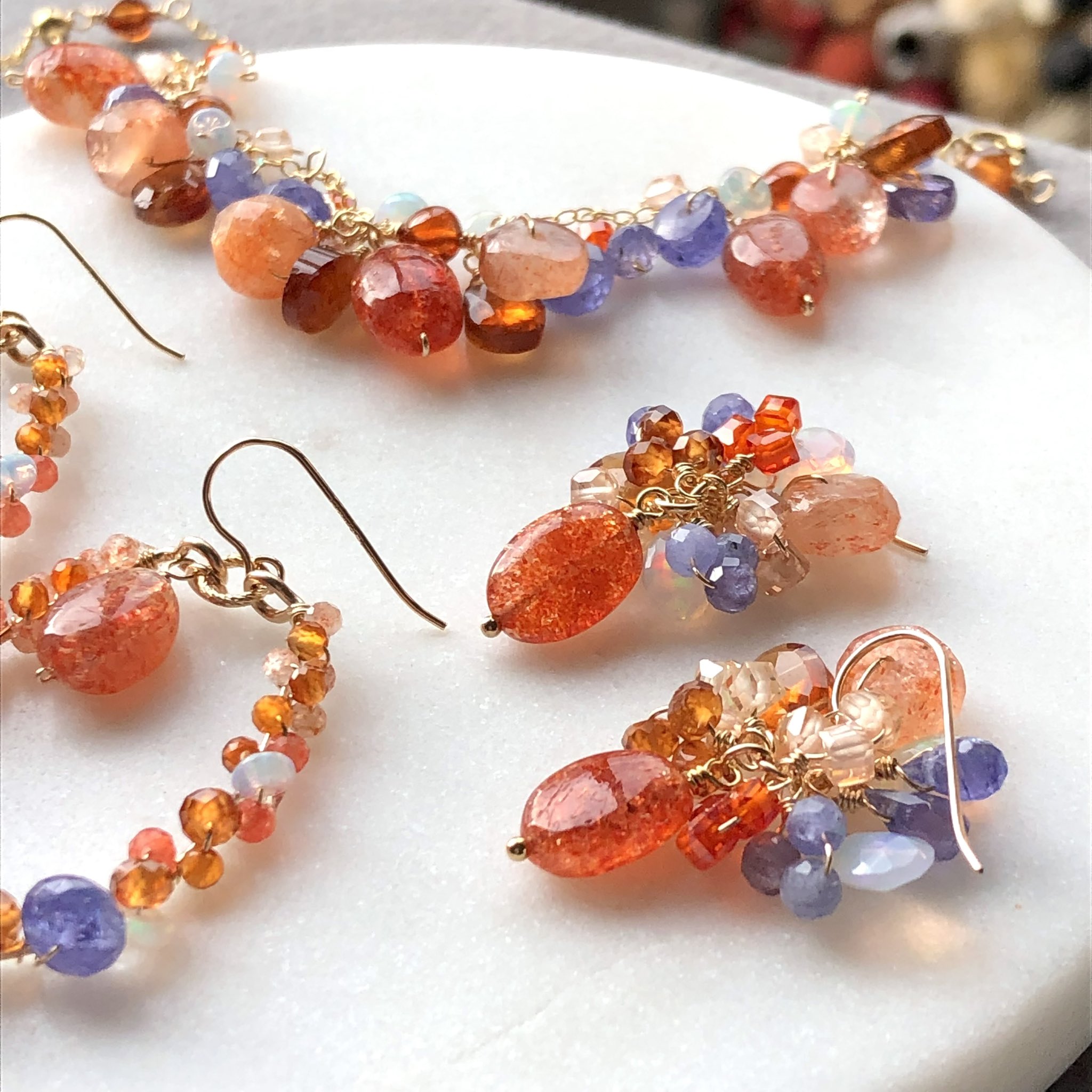 みっちゃん♦︎希少！オレゴンサンストーンブレスレット みっちゃん♦︎希少！オレゴンサンストーンブレスレット